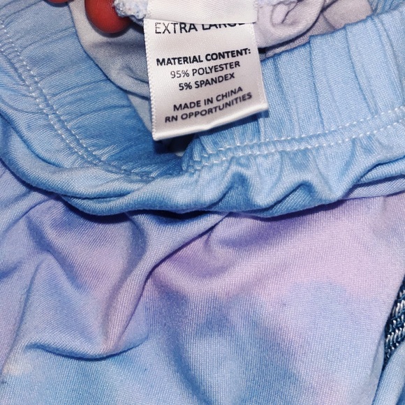 Mia and Tess Blue Tye Dye Lounge PJ Pants - WOMENS - Picture 2 of 2